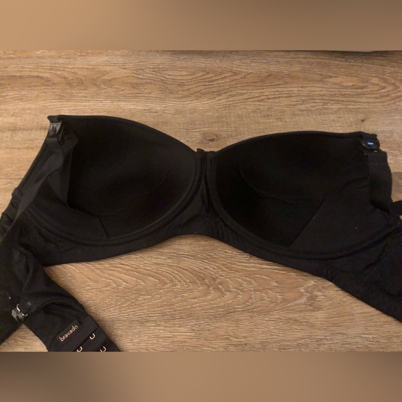 Bravado Designs Black Nursing Bra 38D | Molded Cup Padded Wireless Comfort Bra - Picture 6 of 6